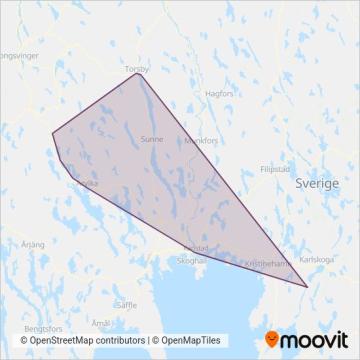 Värmlandstrafik (Rail) coverage area map