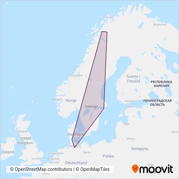 SJ coverage area map