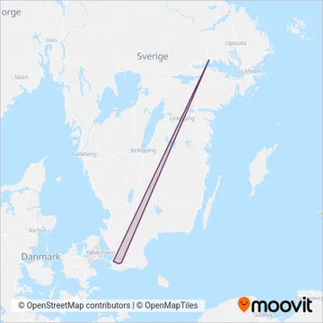 Vy flygbussarna coverage area map