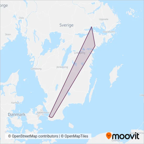 Vy flygbussarna täckningsområdeskarta