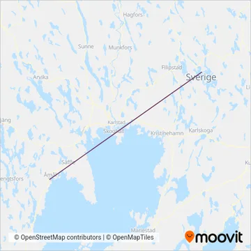 Tågab (Rail) coverage area map