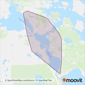 Piteå Lokaltrafik coverage area map
