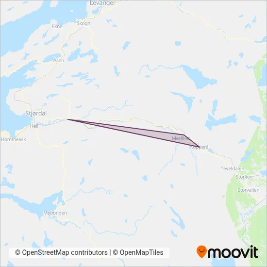 SJ Nord (Rail) coverage area map