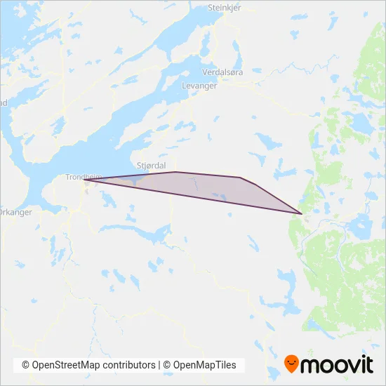 SJ Nord (Buss) täckningsområdeskarta