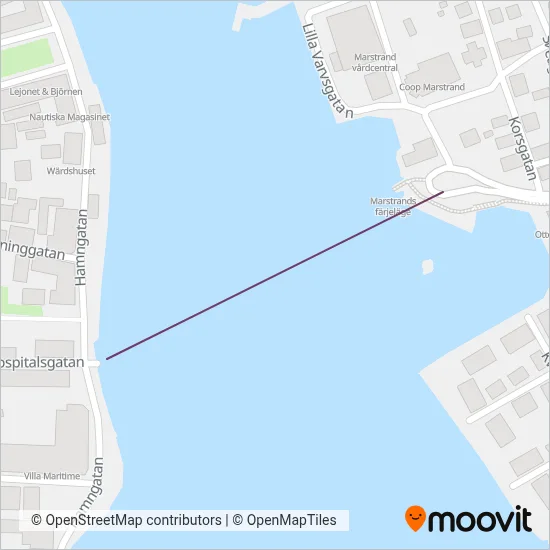 Marstrandsfärjan coverage area map