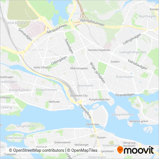 VR Snabbtåg (Buss) täckningsområdeskarta
