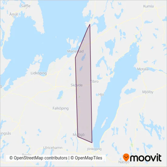 BT Buss täckningsområdeskarta
