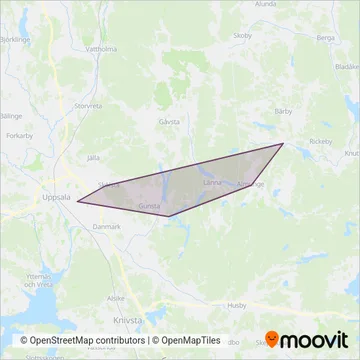 Lennakatten (Järnväg) täckningsområdeskarta