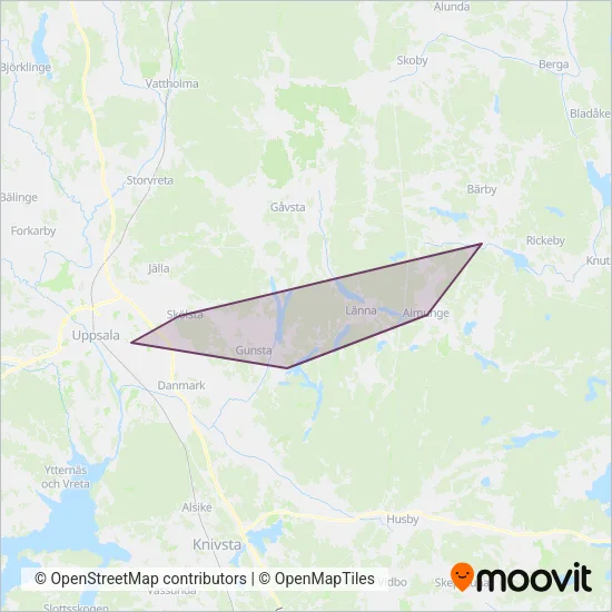 Lennakatten (Järnväg) täckningsområdeskarta