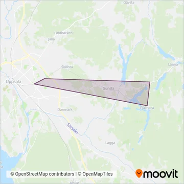 Lennakatten (Buss) täckningsområdeskarta