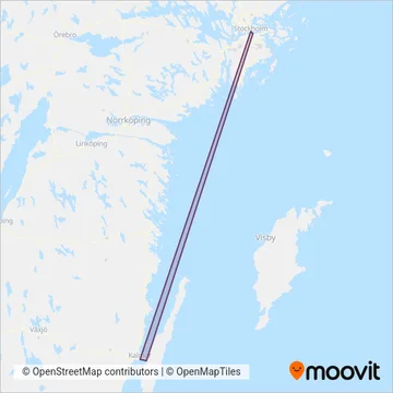 Ressels Rederi täckningsområdeskarta