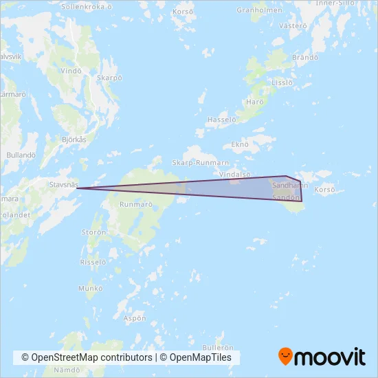 Roslagens Sjötrafik täckningsområdeskarta