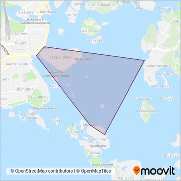 HSL Ferry coverage area map