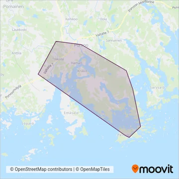 Porvoo coverage area map