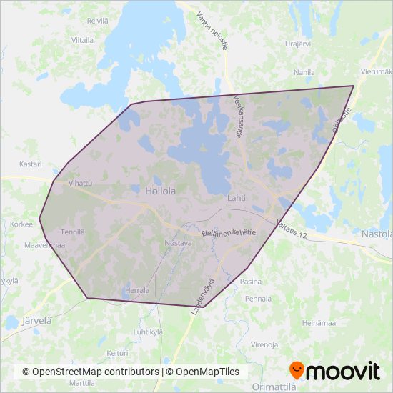 Koiviston Auto Oy - kartta toiminta-alueesta