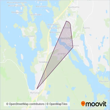 Tilausliikenne Kuisma Ky coverage area map