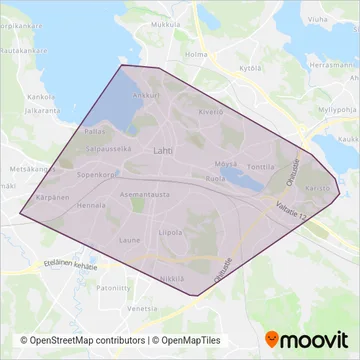 Vekka Group Oy coverage area map