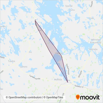 Tilausliikenne Lampinen Oy coverage area map