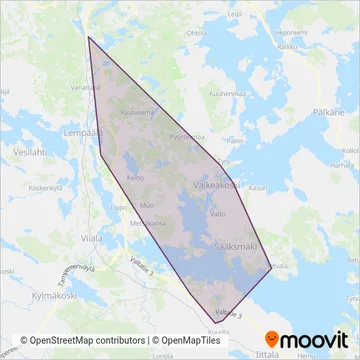 Ely/Vekka Group Oy coverage area map