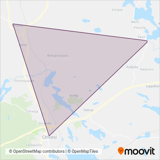 Nysse/Valkeakoski Transport Ltd coverage area map