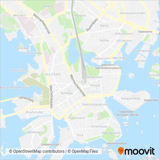Southwest Finland ELY Center, service provider FinFerries coverage area map