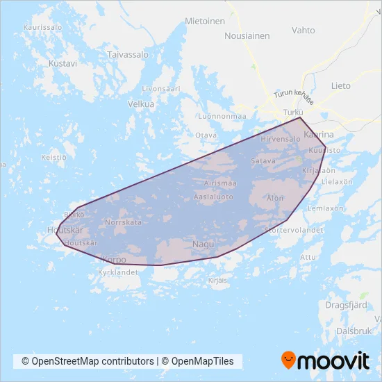 FÖLI / Regional+ (Waltti) coverage area map