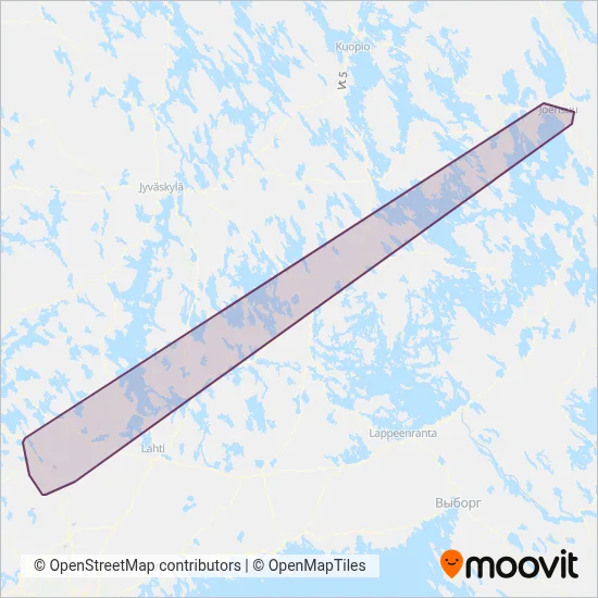 Länsilinjat Ltd coverage area map