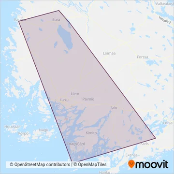 Koiviston Auto West Ltd coverage area map