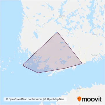 J. Vainion Liikenne Oy coverage area map