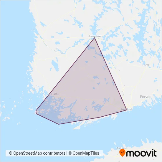 J. Vainio Transport Ltd coverage area map