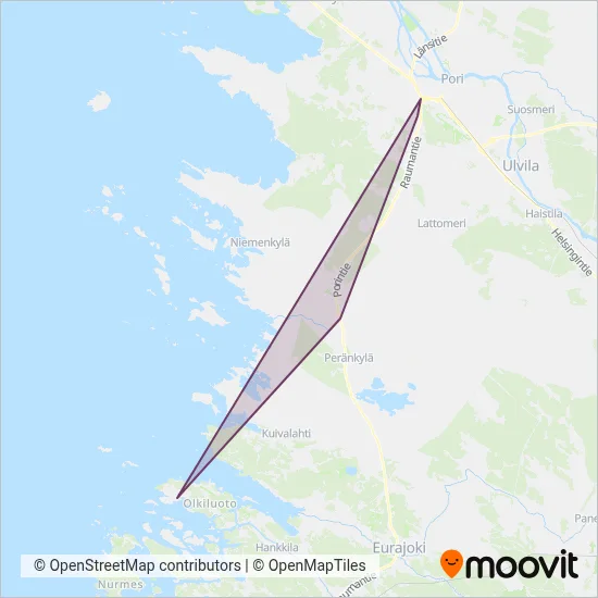 Lyttylä Transport Ltd coverage area map