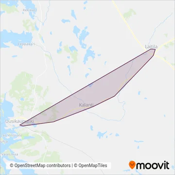 Linja-Autoliikenne J. Salminen Oy coverage area map