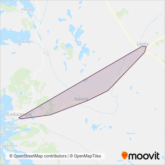 Bus Transport J. Salminen Ltd coverage area map