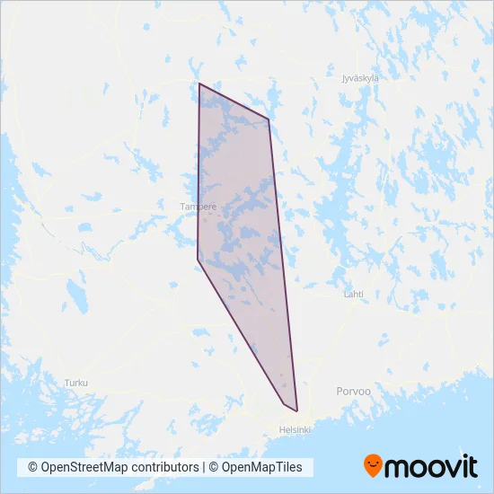 Valkeakoski Transport Ltd coverage area map