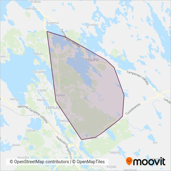 Mikkola Transport Ltd coverage area map