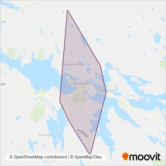 Kainuu Charter Transport P. Jääskeläinen Ltd coverage area map