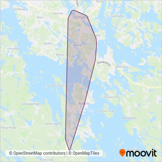 Pohjola Transport Ltd coverage area map