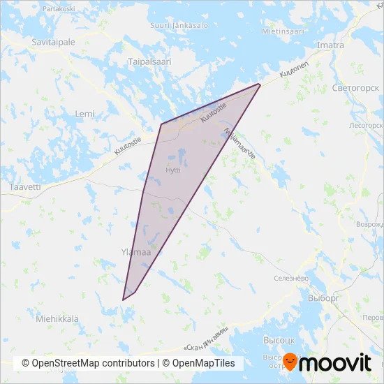 Mikkonen Transport Ltd coverage area map