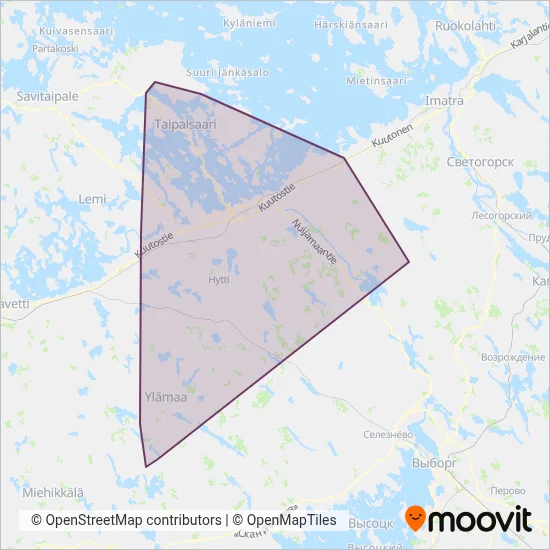 Toimi Vento coverage area map