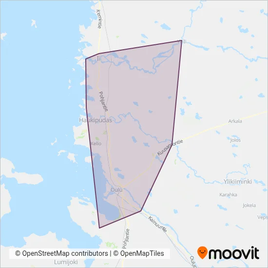OSL / Koiviston Auto Oulu Ltd coverage area map