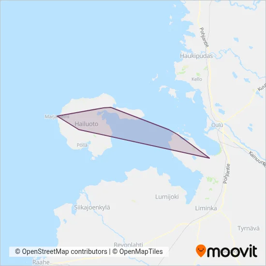 ELY / Oulainen Transport Ltd coverage area map