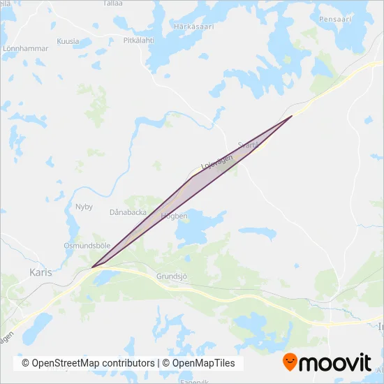 Hanko Transport, Friman&Co coverage area map