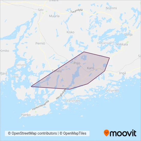 Amper&Wikström Ltd coverage area map
