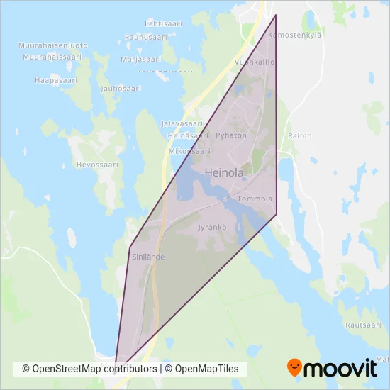 Kuisma Charter Transport Ky coverage area map