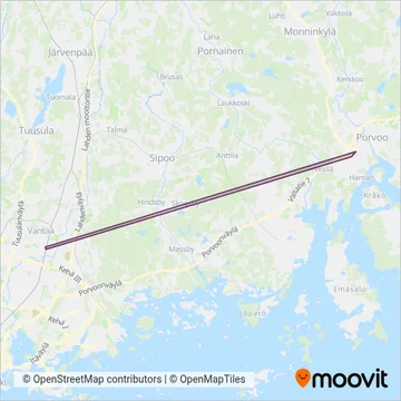 Bus Travel Oy Reissu Ruoti coverage area map
