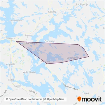 Luopioisten Linja Oy coverage area map