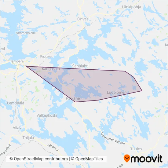 Luopioinen Line Ltd coverage area map
