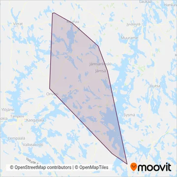 Lampinen Charter Transport Oy coverage area map