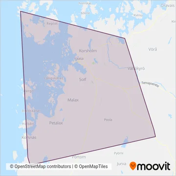 Ab Strandlinjetrafik Oy coverage area map
