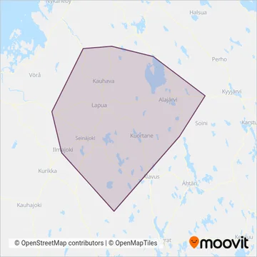 Harman Liikenne Oy coverage area map